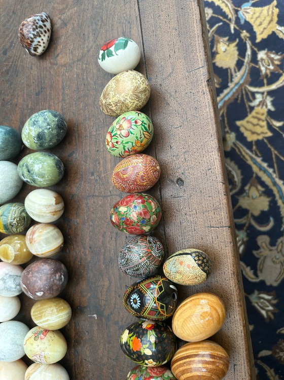 Bowl 44 Decorative Eggs (Natural Stone, Wood, Cloisonné) – Decorative Objects (photo 4 of 9)