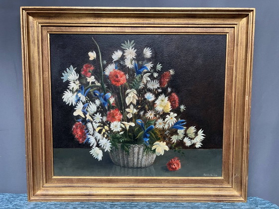 Rudi de Vos. Still life with flowers. – Paintings & Drawings, Wood (photo 2 of 5)