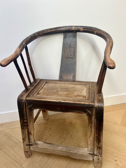 Vintage Chinesisch 'Hoefijzer' Stoelen (Satz von 4)