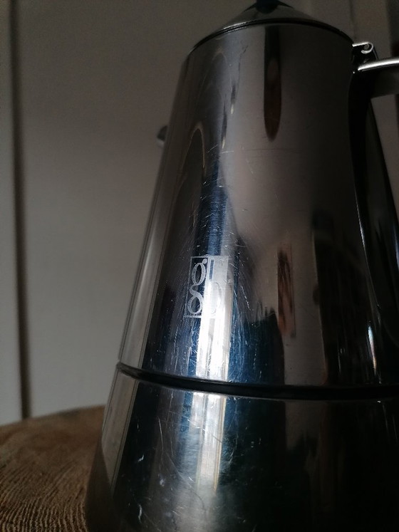 Diseño Postmoderno Italiano: Guido Bergna 'Mia' Caffettiera (Inox 18/10) – Años 90 – Accesorios de cocina (photo 6 of 16)
