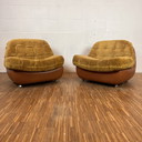 Fauteuil modulaire DDR en Teddy et cuir