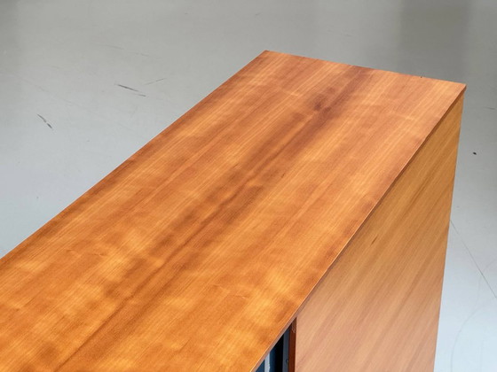 Image 1 of High-quality sideboard with sliding doors and drawers, 1980s