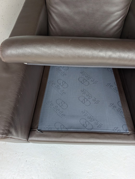 Image 1 of 2x De Sede DS-4 Design-Sessel, dunkelbraunes Leder