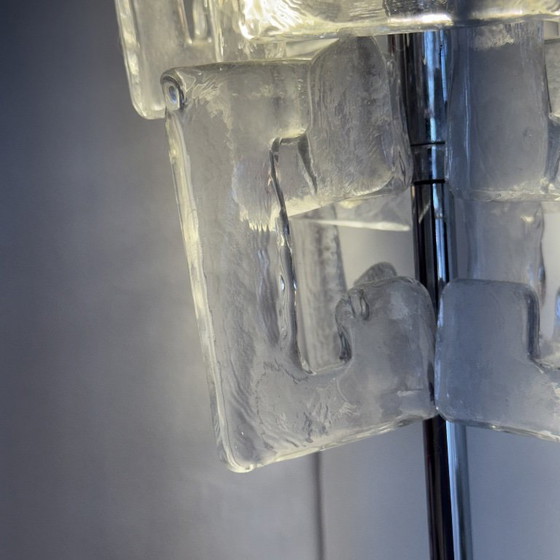Vintage Murano Glass Table Lamp by Mazzega Carlo Nason, Chrome, 1970s (photo 4 of 13)
