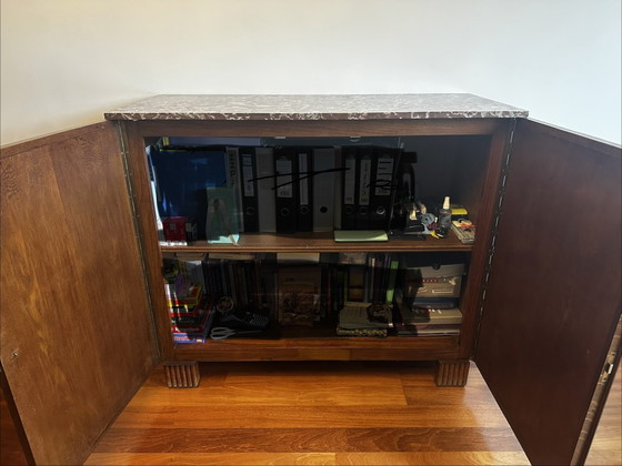 Mueble Art Decó con tapa de mármol – Armarios de almacenamiento, Wood, Marble (photo 7 of 7)