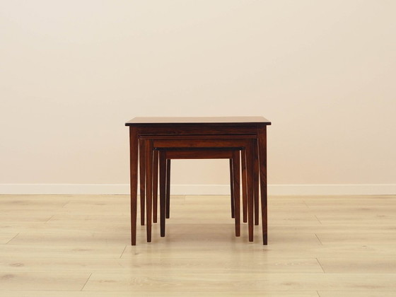 Image 1 of Set of three rosewood coffee tables, Danish design, 1960s, made in Denmark