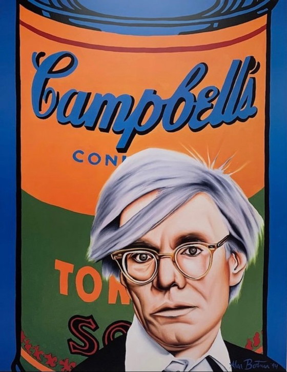 Image 1 of Alan Bortman: "Hommage an Andy Warhol". In der Platte signiert.