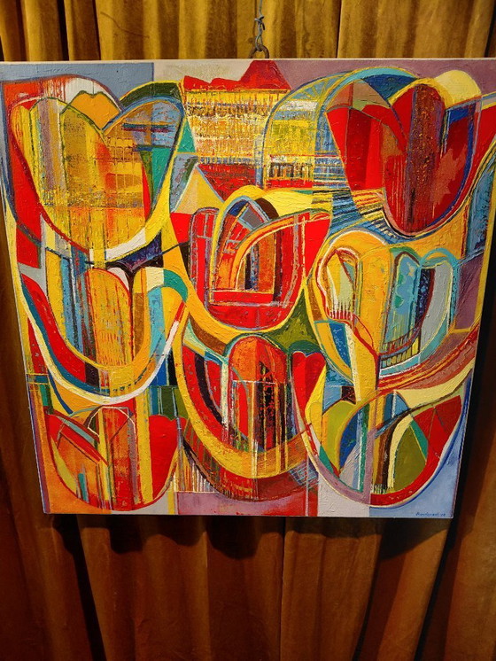 Image 1 of Ellen van Randeraat painting Acrylic on canvas 80/80