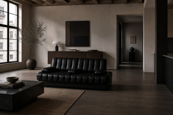 De Sede DS-85 slaapbank in zwart leer, Zwitserland, jaren 60 – 2 zitsbanken, Leather (photo 13 of 13)