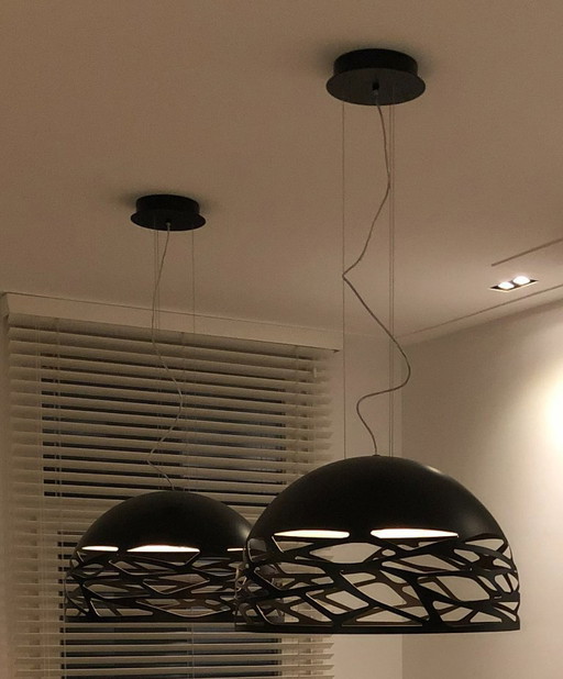 Kelly Dome pendant lights (2 pieces) - Medium 60cm - Matte Black