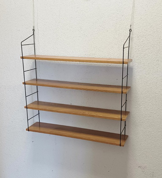 Vintage Wandrek Met Vier Leggers – Wandkast, Metal, Wood (photo 8 of 8)