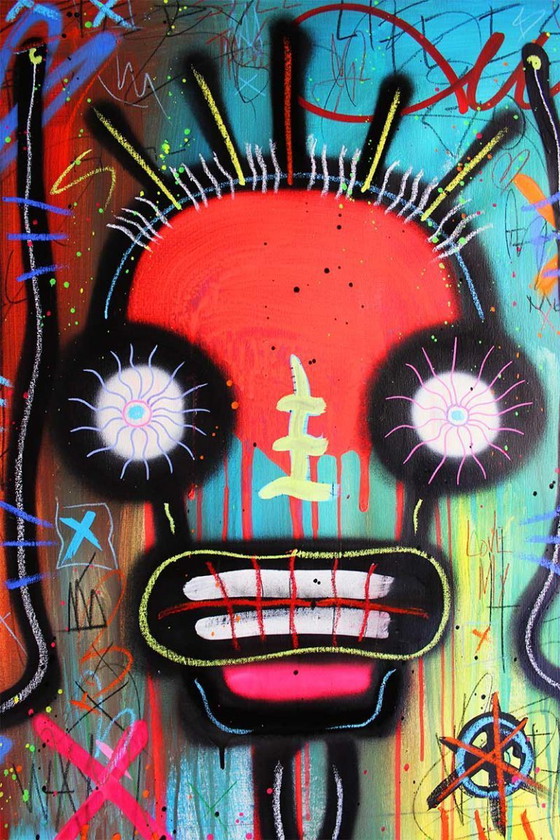 Image 1 of Toile The Big Fat Boy – “The Red Monster with Big Eyes”