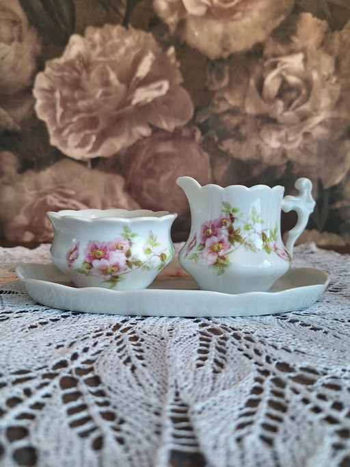 4-Piece Set of Miniatures From Giraud Limoges