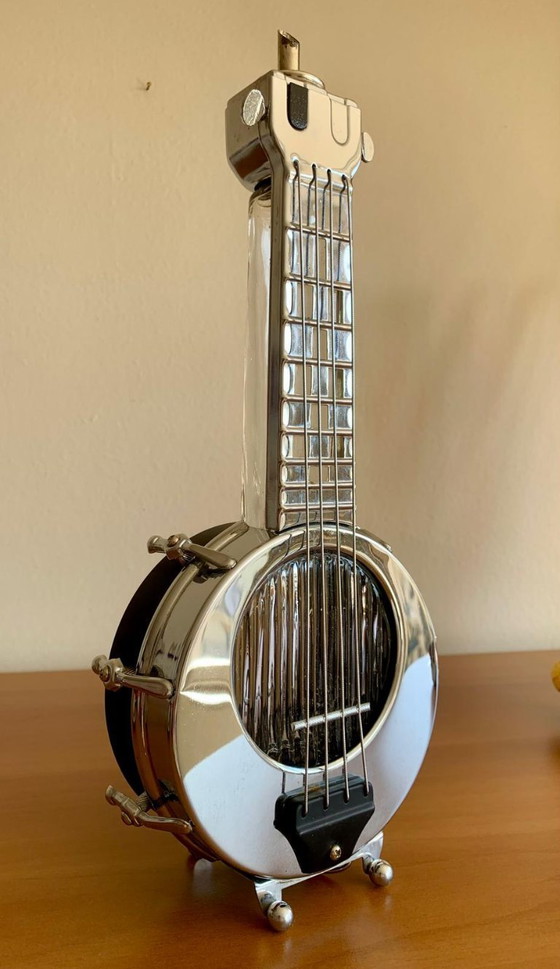 Image 1 of Zeldzame vintage karaf uit de jaren 50 in de vorm van een banjo