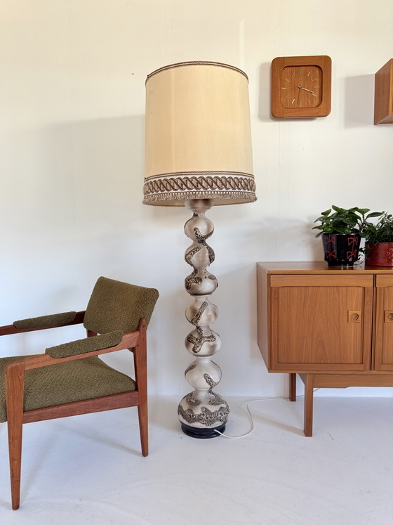 Image 1 of Vintage XL Keramieken Bubble Vloerlamp, Kaiser Leuchte ‘60