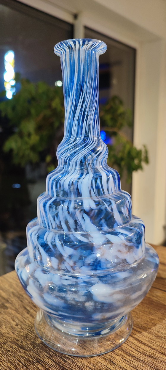 Image 1 of Geblazen glazen fles, glasfabriek Clichy, 20e eeuw