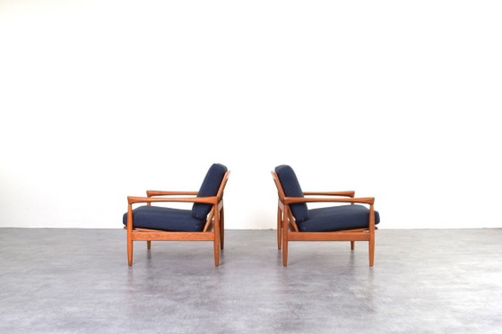 Image 1 of Poltrone Mid-Century Kolding in quercia di Erik Wørts per IKEA, anni '60, set di 2