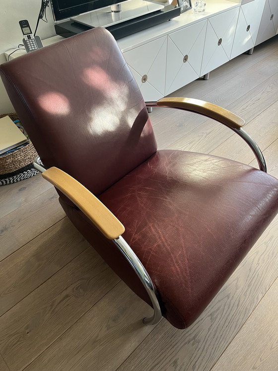 Image 1 of Chaise en cuir Gueldre Jan de Boevrie