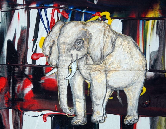 Abstract elephant in motion 2 – Art, Canvas (photo 2 of 6)