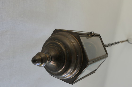 Image 1 of Autentica lanterna portoghese in ottone con diamanti sfaccettati