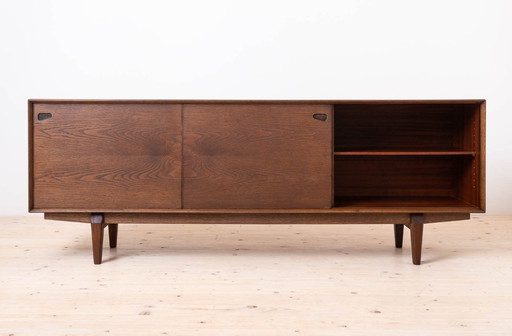 Dressoir van Skovby Møbler, modelnr. 65, chocoladebruin gebeitst eiken, Deens design