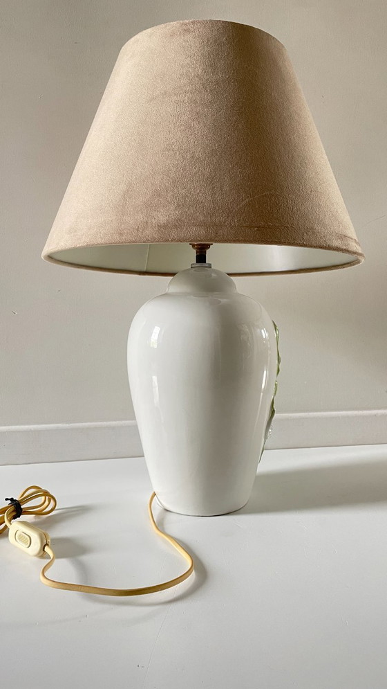 Image 1 of LAMPE Italienne Fleurs d'ARUM Vintage