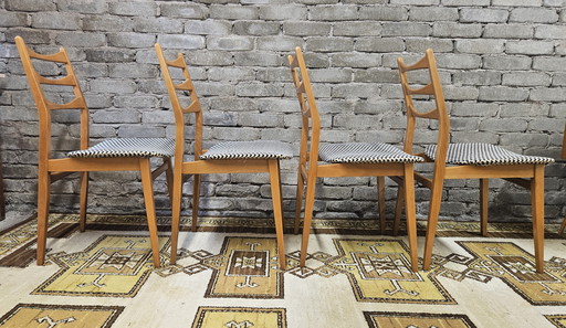 Set of 4 Scandinavian chairs by Bähre Mignon Möbel 1960
