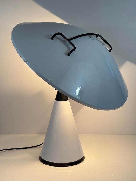 Radar 676 Lamp Elio Martinelli for Martinelli Luce 1977 Lacquered Metal, Table lamps, White (photo 4 of 15)