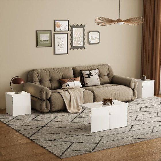 Image 1 of Urban Meuble White Glossy square coffee table, table top with free combination UVVEDS