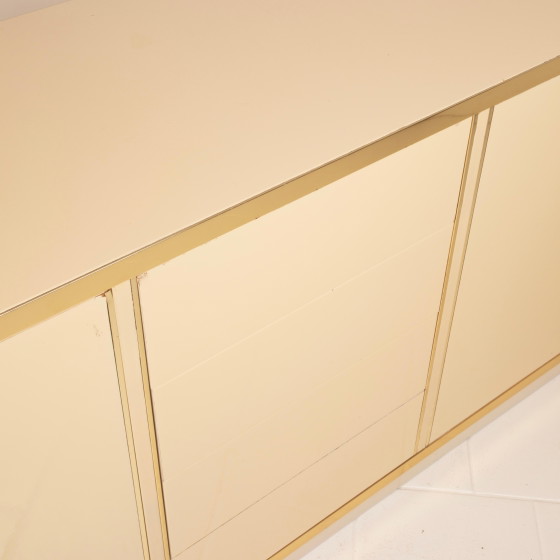 Willy Rizzo Hollywood Regency Sideboard aus Creme und Messing für Mario Sabot 1970 – Schränke (photo 11 of 19)