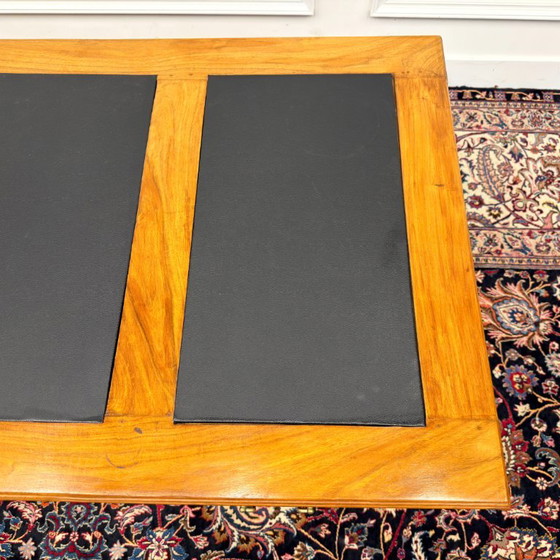 Scrivania inglese classica in pelle nera – Scrivanie, Leather, Wood (photo 16 of 17)