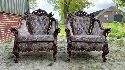 2 fauteuils baroques