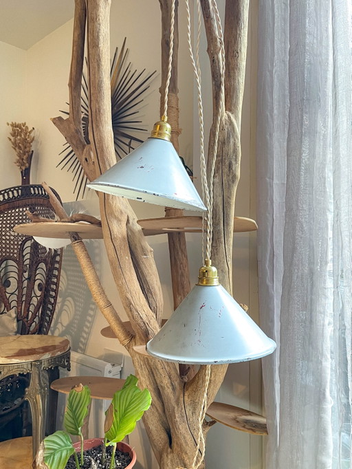 Lampada Portatile Vintage Personalizzabile in Lamiera Smaltata