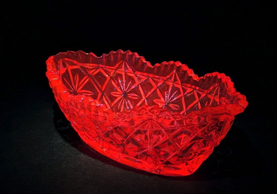 Art Deco Schaal "Depression Glass" - Circa 1930 – Verreries de Scailmont, Schalen (photo 3 of 8)