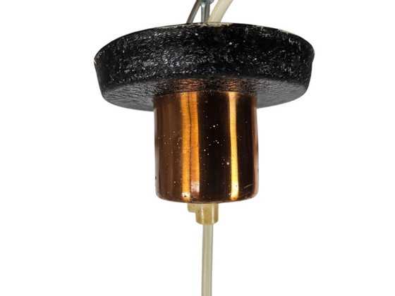 Image 1 of Vintage UFO lamp - opaline - copper - Scandinavian - 1970s