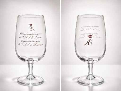 Wijnglas (1) - Glas - Zeldzaam Monaco Prinselijk