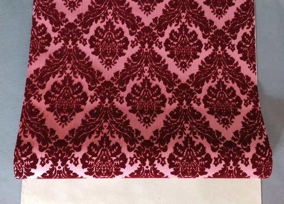 Image 1 of Original Vintage Damask Baroque Wallpaper 1950s