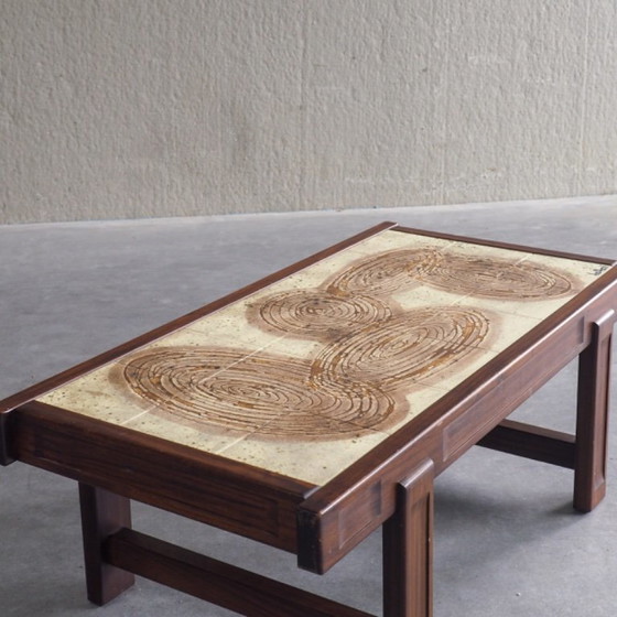 Couchtisch mit Fliesen im Mid-Century-Stil von Jean D’Asti – Jean D'Asti, Couchtische, Wood (photo 10 of 12)