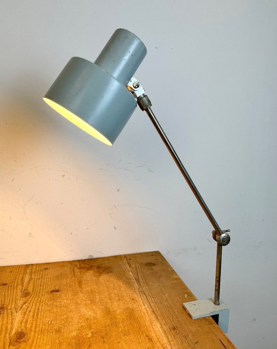 Image 1 of Lampada da scrivania per ufficio industriale grigia di Elektrosvit, anni '70