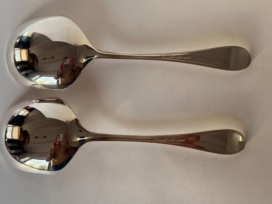 Image 1 of Service de table suédois Faden en argent massif Wilkens, composé de 16 pièces.