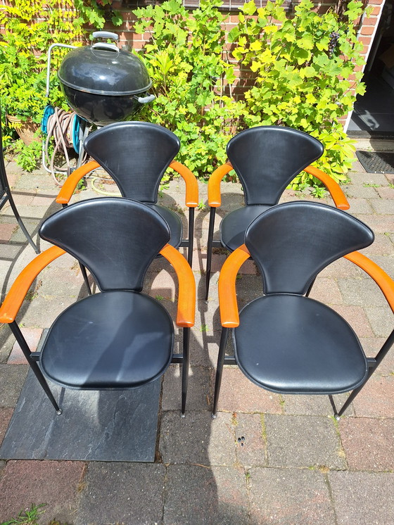 Image 1 of 4 sedie di design in pelle stiletto - Arrben Italia 