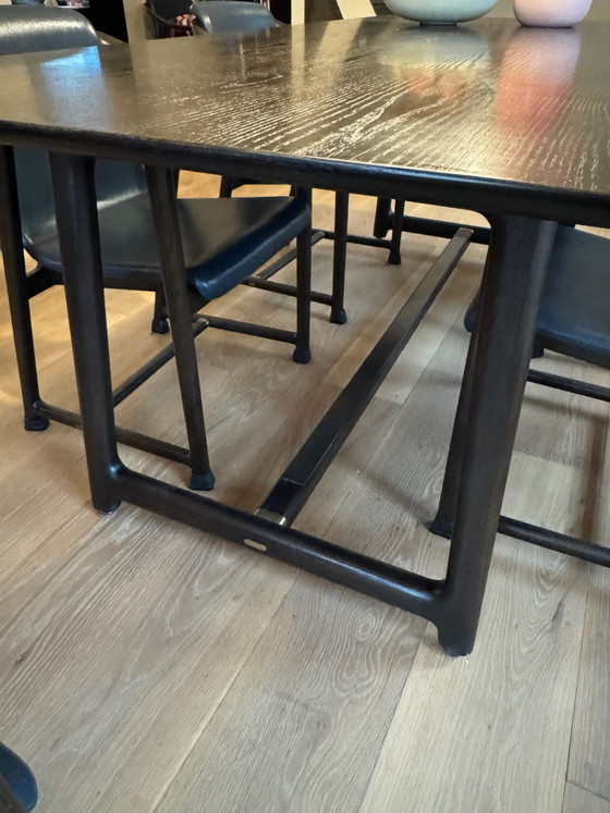 Stellar Works Mandarin Esstisch, Esstische, Metall, Holz, Schwarz (Foto 7 von 11)