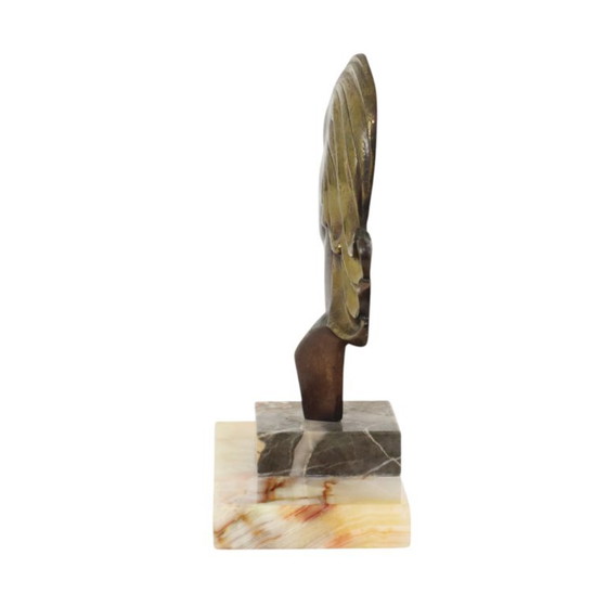 Bronzen Art Deco Beeld Vrouw – Beeldhouwkunst, Marble (photo 6 of 15)