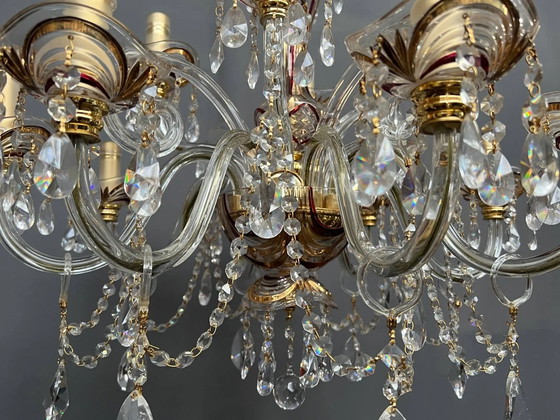 Splendore veneziano. Cristallo, vetro, dipinto a mano. 12 punti luce. – Lampadari, Crystal, Glass (photo 4 of 9)