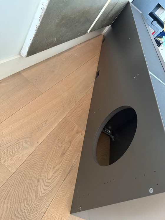 Image 1 of Hanging TV cabinet clic with fabric doors for sound