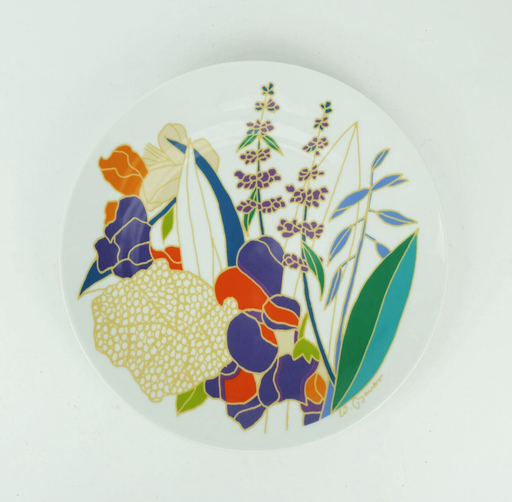 large vintage 1970s rosenthal studio line WALL PLATE wolf bauer signed