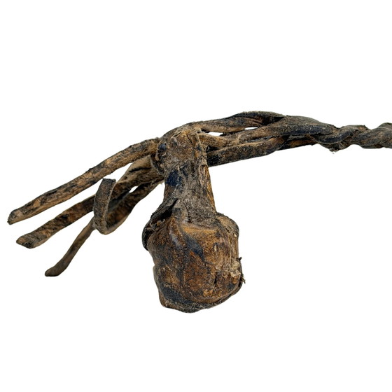 Antique Tibetan Damaru – Ritual Hand Drum – ca. 1880–1920 – Decorative Objects, Leather, Wood (photo 5 of 5)