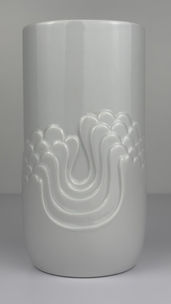 Image 1 of Thomas Germany Vintage Porcelain "Blütenfest" Vase White