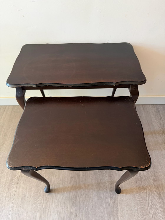 Queen Anne set van twee kleine tafels – Eetkamerset, Wood (photo 5 of 9)