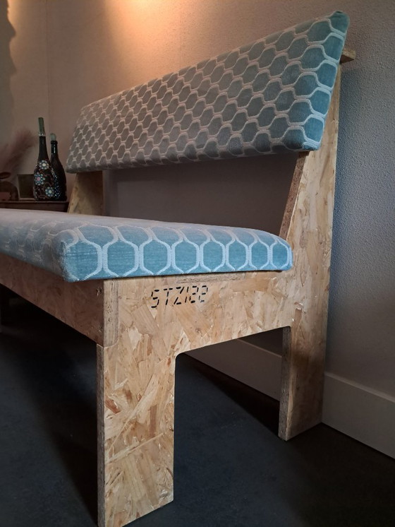 Image 1 of Dining room bench 2 seater velour fabric